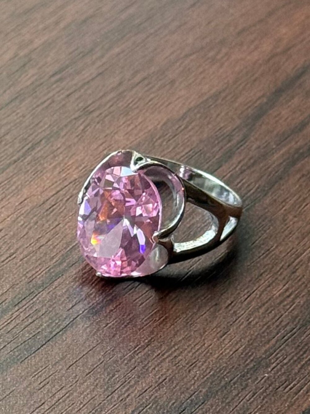 Kunzite and Sterling Silver Cocktail Ring by James Parker